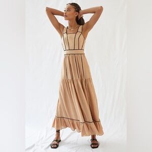 Anthropologie Square Neck Maxi Dress Size 8